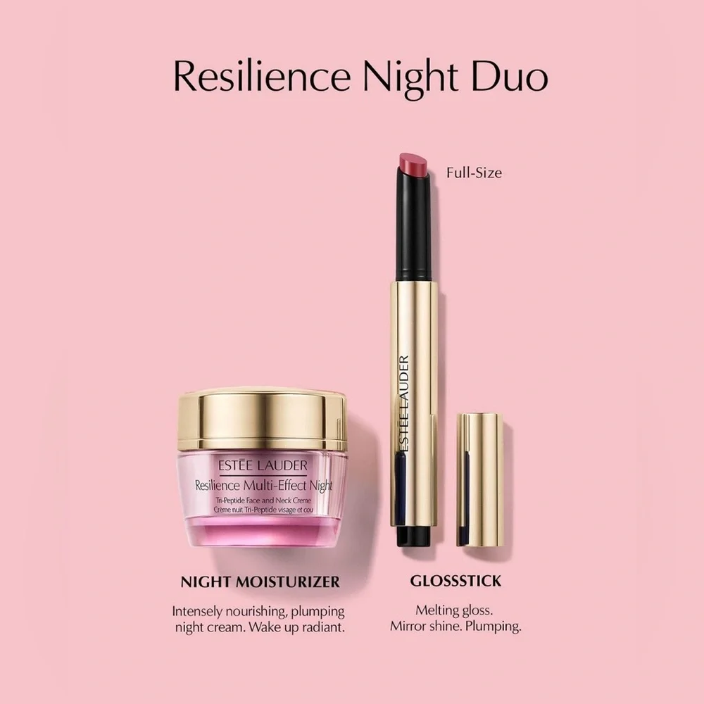 Estee Lauder Resilience Night Duo Cream + GlossStick Set Full Size - Picture 2 of 2